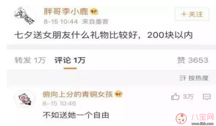 七夕送女朋友什么禮物好?200塊以?xún)?nèi)，在線(xiàn)等，挺急的!