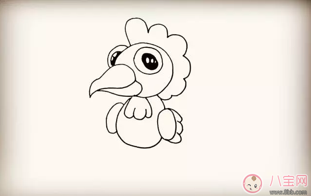 寶寶簡(jiǎn)筆畫(huà)  簡(jiǎn)單畫(huà)出大公雞