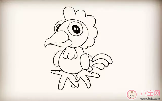 寶寶簡(jiǎn)筆畫(huà)  簡(jiǎn)單畫(huà)出大公雞