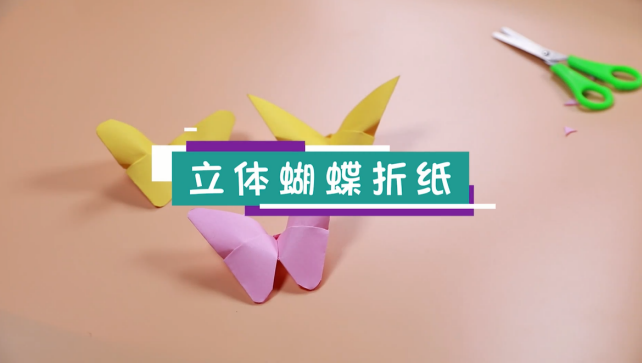 立體蝴蝶折紙視頻   立體蝴蝶折紙步驟圖解
