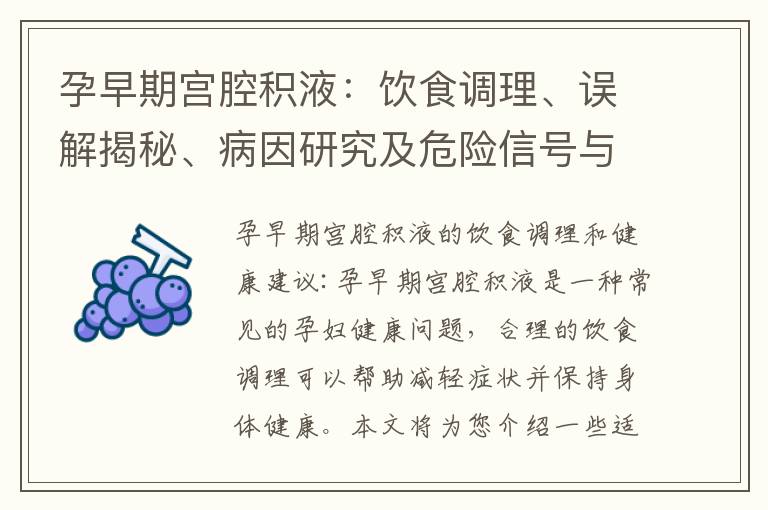孕早期宮腔積液：飲食調(diào)理、誤解揭秘、病因研究及危險(xiǎn)信號(hào)與處理方法