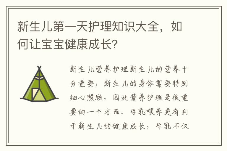 新生兒第一天護(hù)理知識(shí)大全，如何讓寶寶健康成長(zhǎng)？