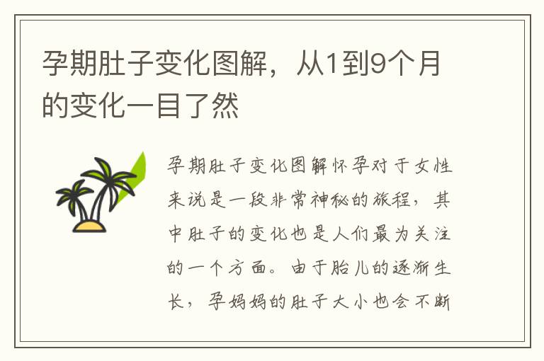孕期肚子變化圖解，從1到9個(gè)月的變化一目了然