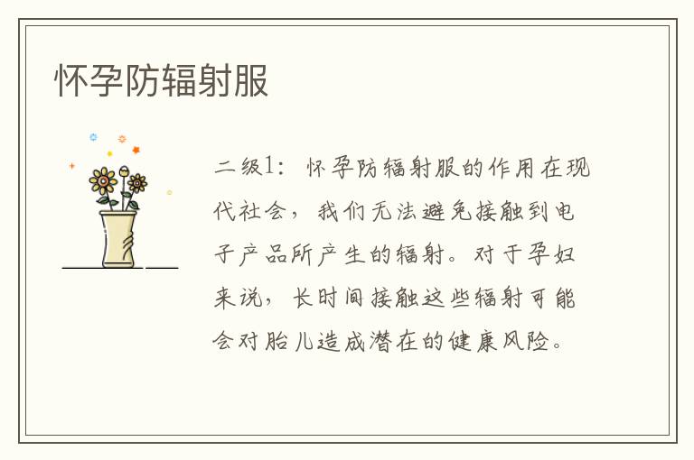 懷孕防輻射服