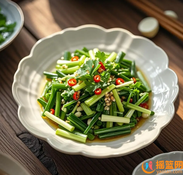 涼拌蒜苗的做法
