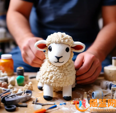 DIY超輕粘土小綿羊